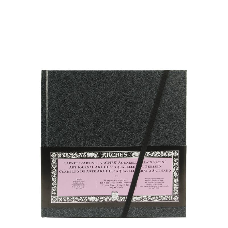 Carnet d'artiste Arches 100% coton 21x21cm 185g 24f grain satiné