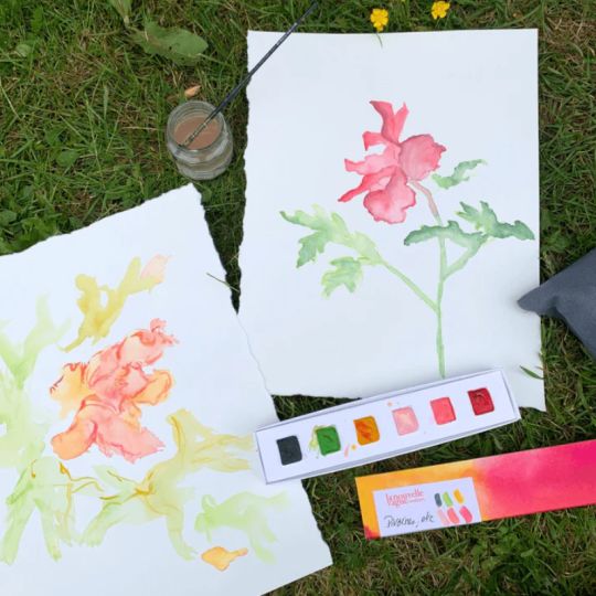 Coffret Pivoine 6 ½ godets aquarelles La nouvelle vague