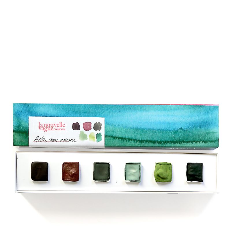 Coffret Arles mon amour 6 ½ godets aquarelles La nouvelle vague