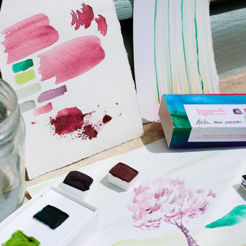 Coffret Arles mon amour 6 ½ godets aquarelles La nouvelle vague