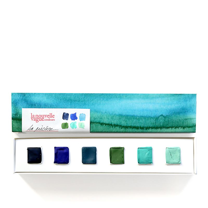 Coffret la Piscine 6 ½ godets aquarelles La nouvelle vague