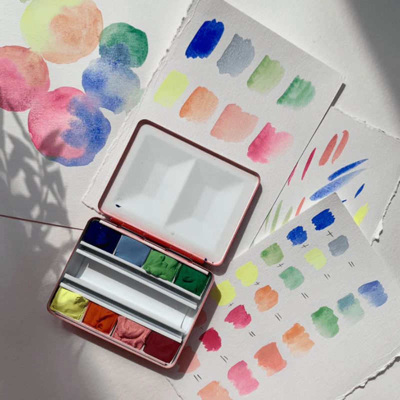 Palette de l'été 8 ½ godets aquarelles La nouvelle vague