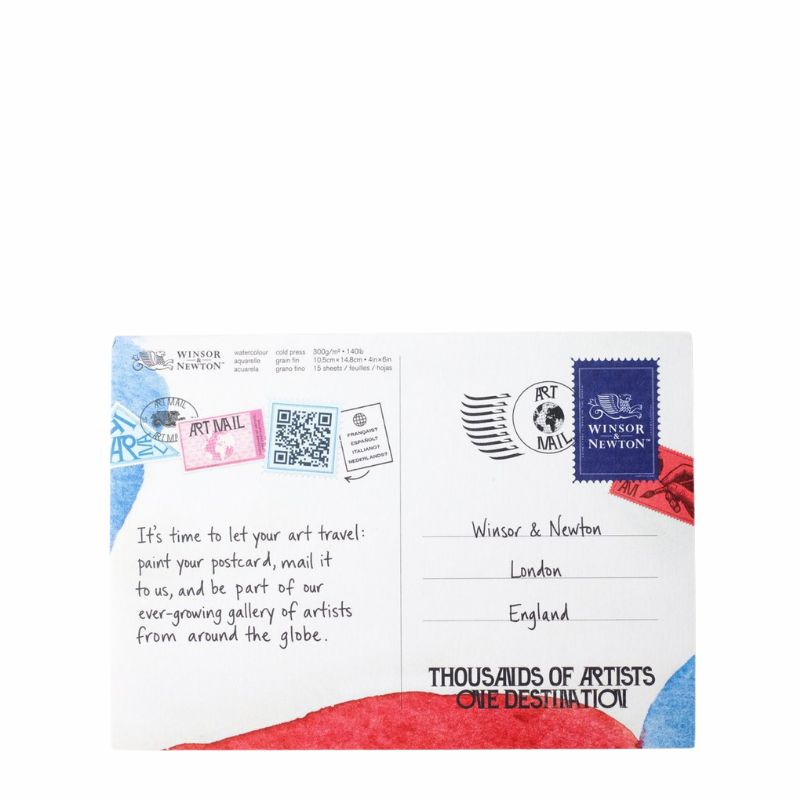 Bloc carte postale "Art Mail" 🎁OFFERT🎁 Winsor & Newton