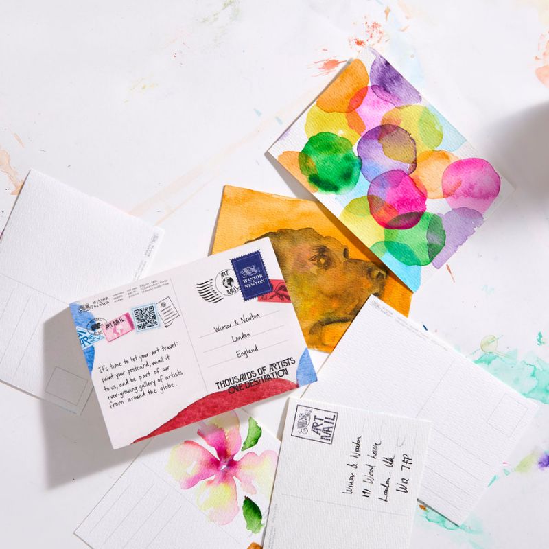 Bloc carte postale "Art Mail" 🎁OFFERT🎁 Winsor & Newton