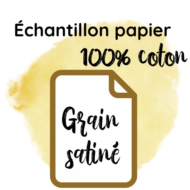 Échantillon papier 100% coton grain satiné