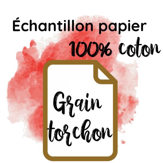 Échantillon papier 100% coton grain torchon