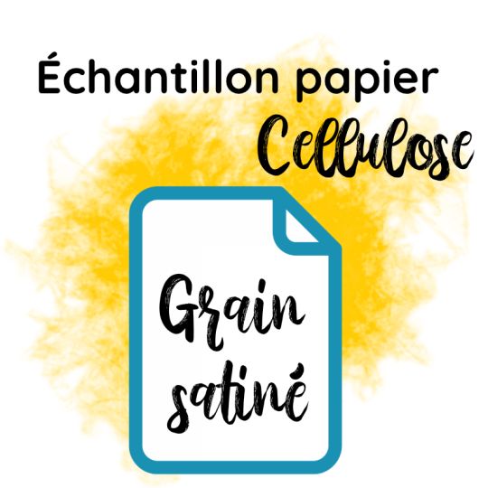 Échantillon papier cellulose grain satiné
