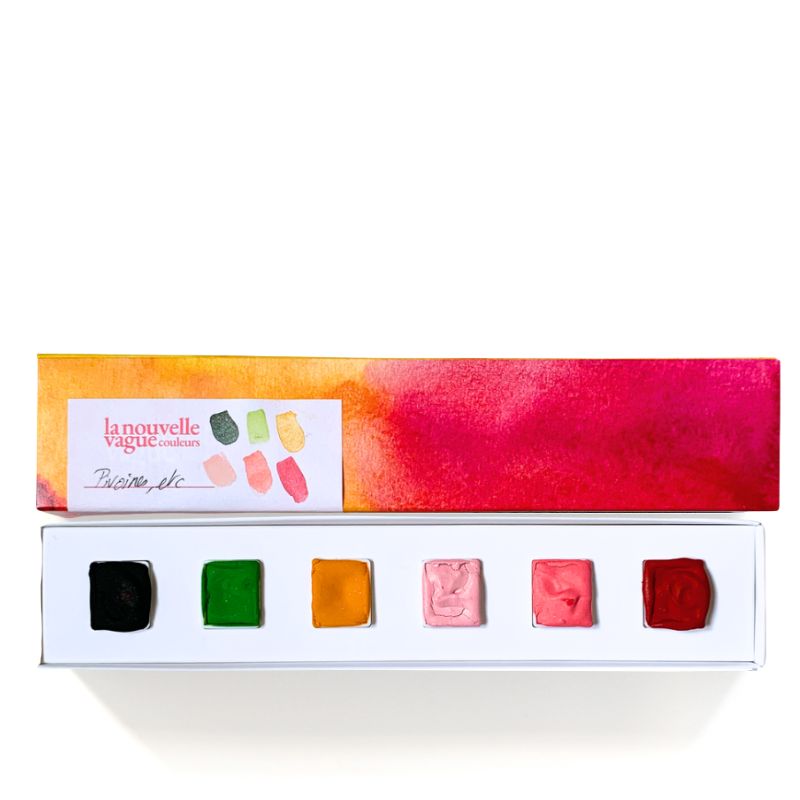 Coffret Pivoine 6 ½ godets aquarelles La nouvelle vague