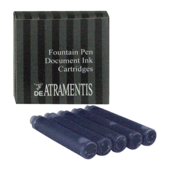 Paquet de 5 cartouches d'encre Bleu foncé De Atramentis