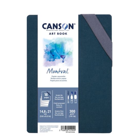 Carnet accordéon Montval 14,8x21 300g 8 f grain fin Canson