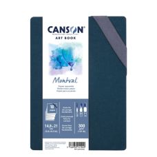 Carnet accordéon Montval 14,8x21 300g 8 f grain fin Canson