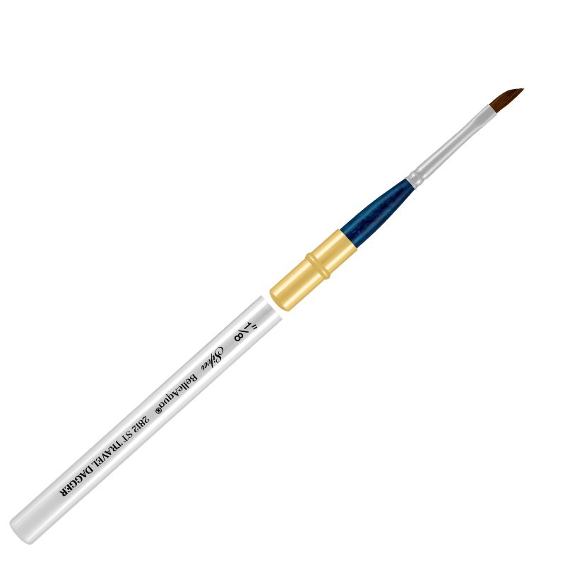 Pinceau voyage épée BelleAqua série 2812ST Silver n°1/8