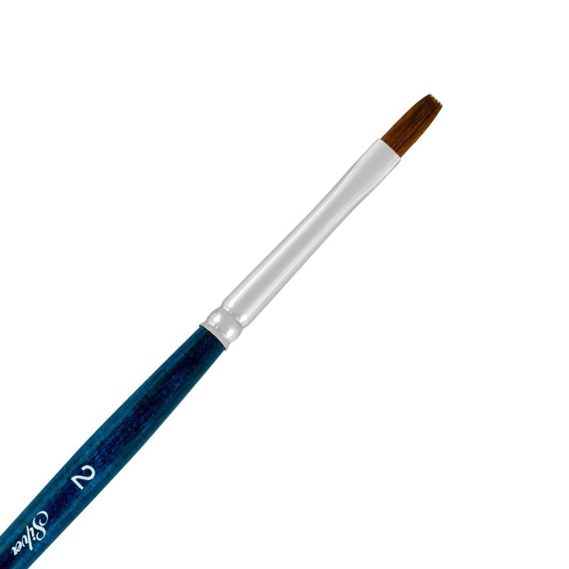 Pinceau aquarelle plat BelleAqua série 2702S Silver n°4