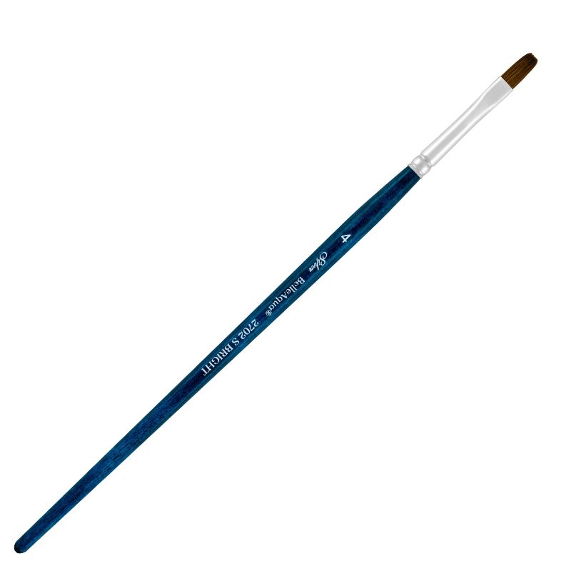 Pinceau aquarelle plat BelleAqua série 2702S Silver n°4