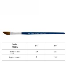 Pinceau aquarelle épée BelleAqua série 2712S Silver n°1/4''