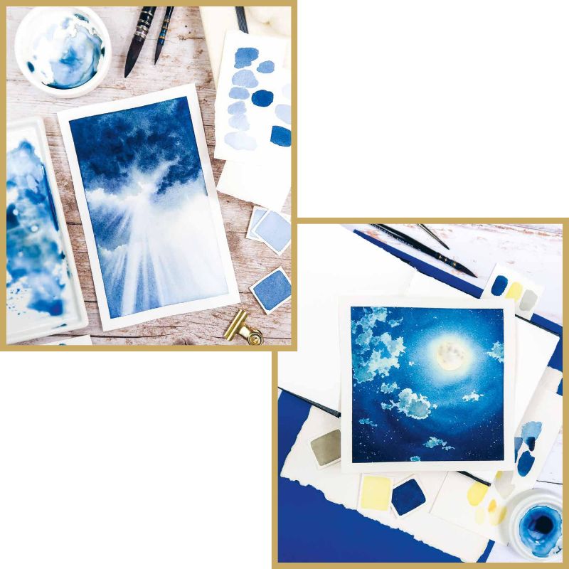 L'aquarelle en 30 minutes: Ciels, Laura Merle @enjoylamome