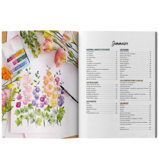L'aquarelle en 30 minutes: Fleurs, Nolwenn Cabioch @atelier_bonjourcouleurs