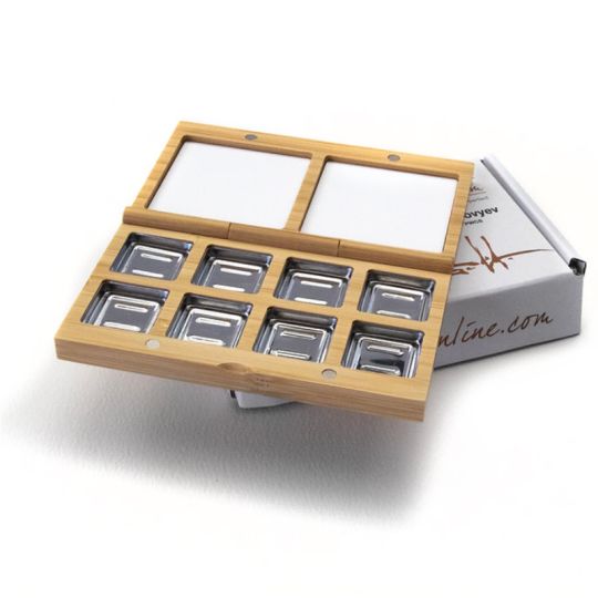 Coffret aquarelle vide de 8 emplacements Eco Sketching en bambou Michael Solovyev