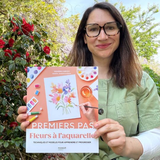 Premiers pas - Fleurs à l'aquarelle Nolwenn Cabioch @atelier_bonjourcouleurs
