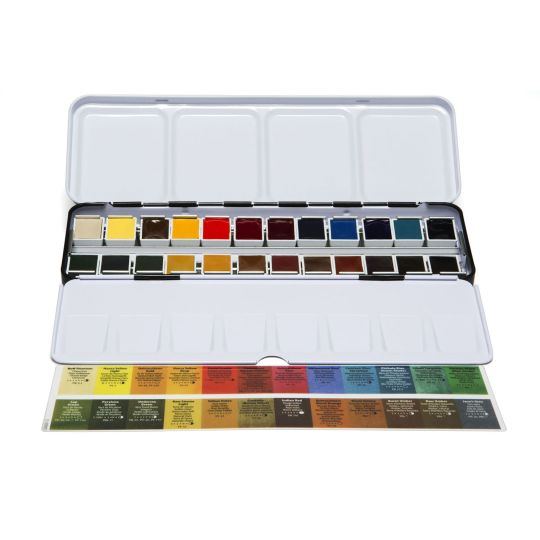 Coffret métal 24 ½ godets d'aquarelle extra-fine Daniel Smith