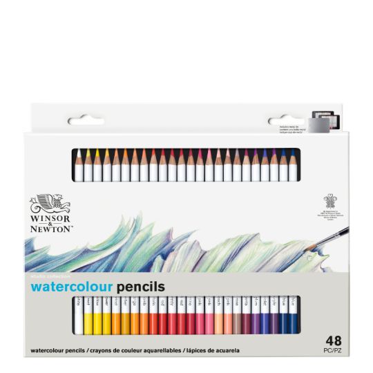 Boîte métal 48 crayons aquarellables Studio Winsor et Newton