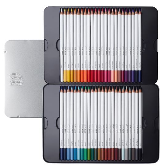 Boîte métal 48 crayons aquarellables Studio Winsor et Newton