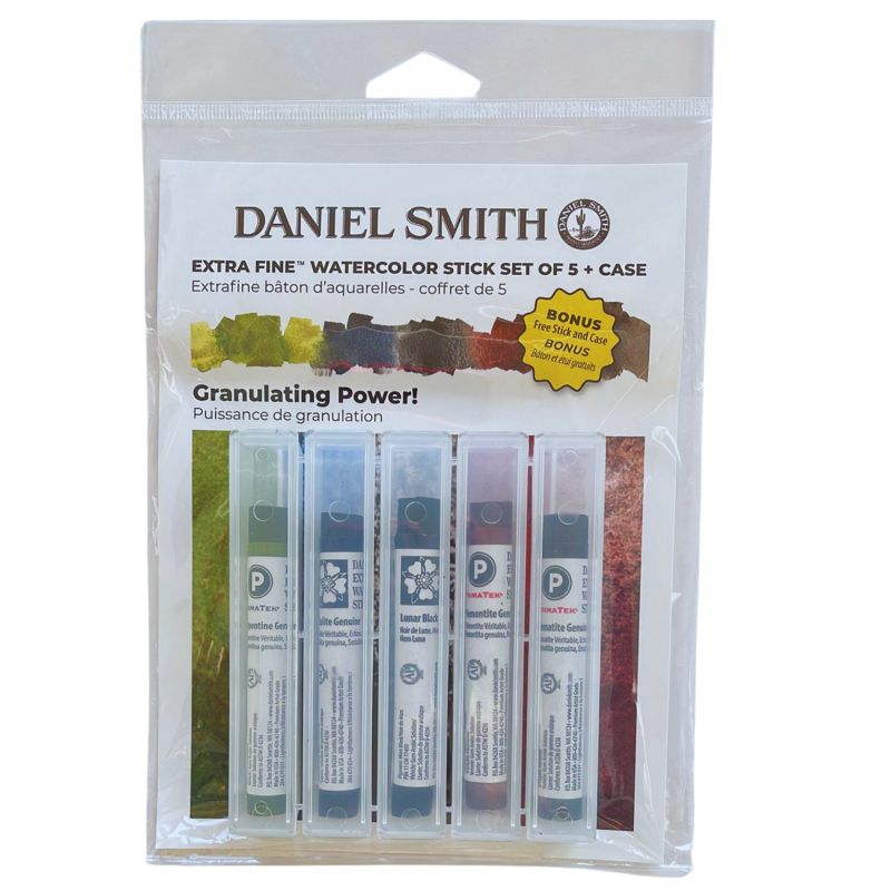 Set Granulations 5 sticks aquarelle avec étui Daniel Smith