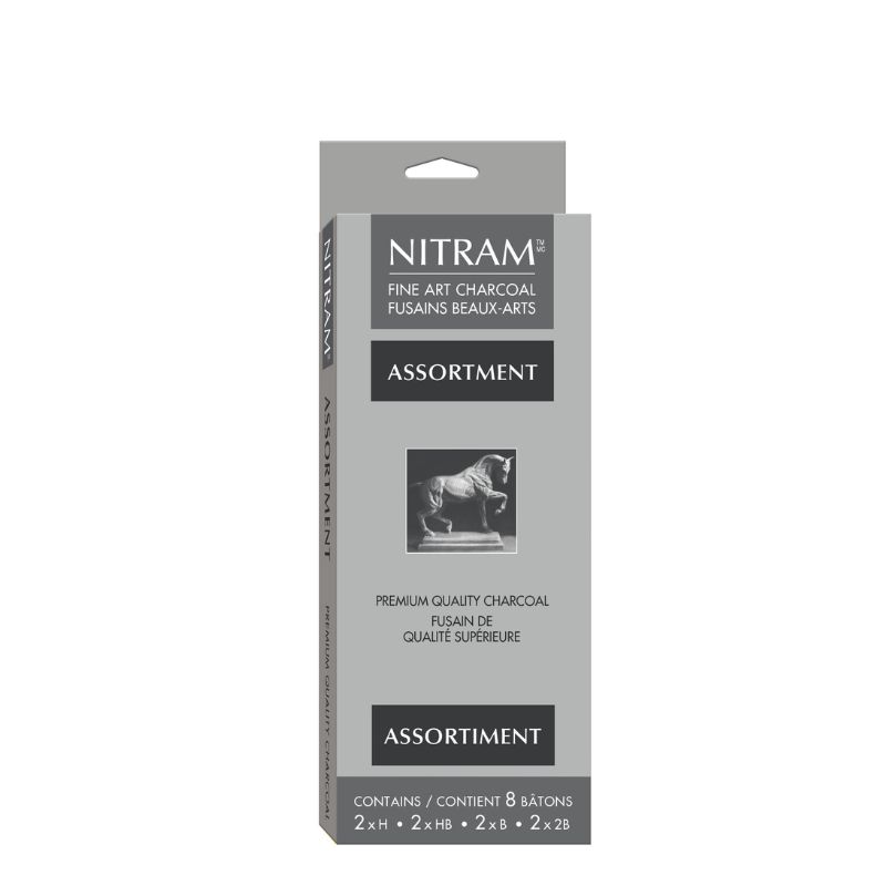 Assortiments 8 fusains d'art Nitram