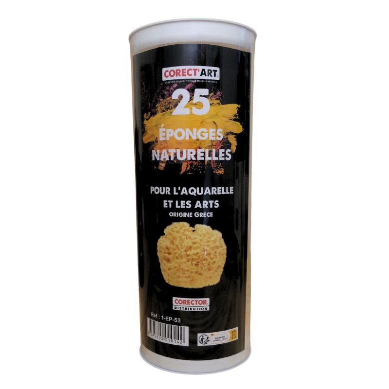 25 mini-éponges naturelles blanchies