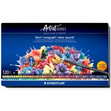 Boîte métal 120 crayons aquarellables Artist Mars Lumograph Staedtler