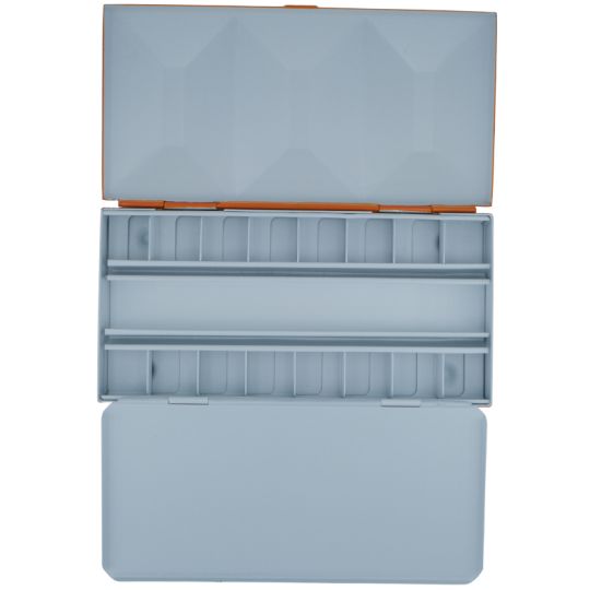 Coffret aquarelle vide orange en métal laqué 16 ½ godets Fome