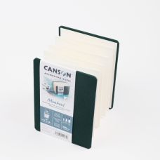 Carnet accordéon Montval A6 10,5x14,8 300g 8 f grain fin Vert Canson