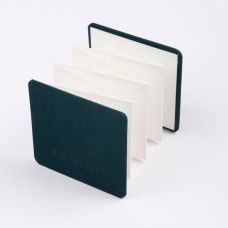 Mini carnet accordéon Montval 6x6 300g 14 p grain fin Bleu Canson