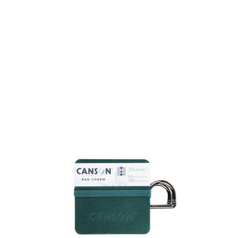 Mini carnet accordéon Montval 6x6 300g 14 p grain fin Vert Canson