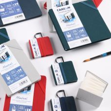 Mini carnet accordéon Montval 6x6 300g 14 p grain fin Vert Canson