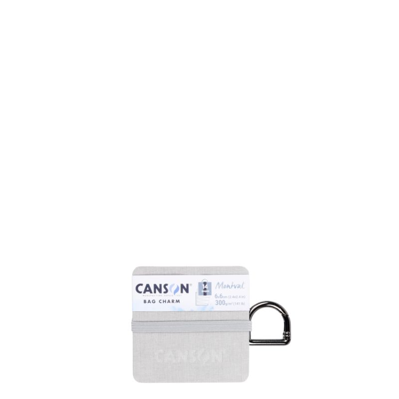 Mini carnet accordéon Montval 6x6 300g 14 p grain fin Gris Canson