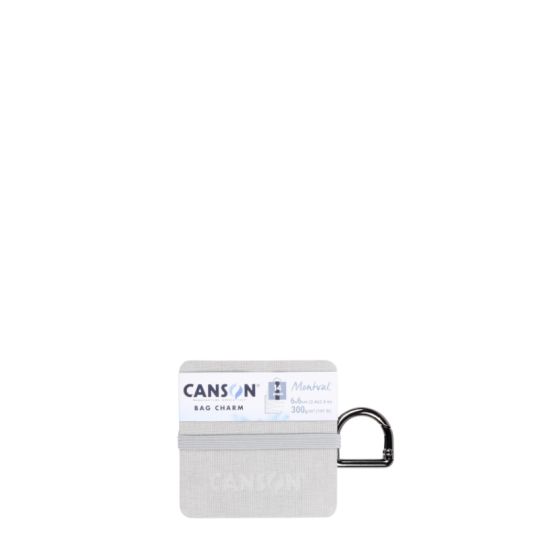 Mini carnet accordéon Montval 6x6 300g 14 p grain fin Gris Canson