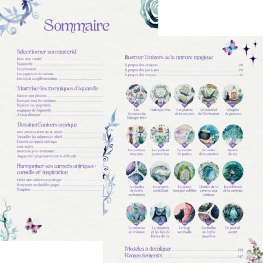 Nature magique à l'aquarelle - Mes carnets oniriques, Jennifer Lefèvre @jennyillustrations