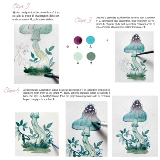 Nature magique à l'aquarelle - Mes carnets oniriques, Jennifer Lefèvre @jennyillustrations
