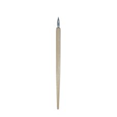 Porte plume en bois naturel avec plume