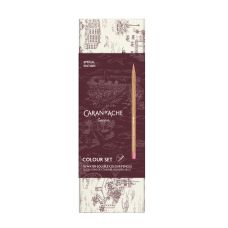 Coffret édition spéciale Toile de Jouy 10 crayons aquarellables en carton Caran d'Ache