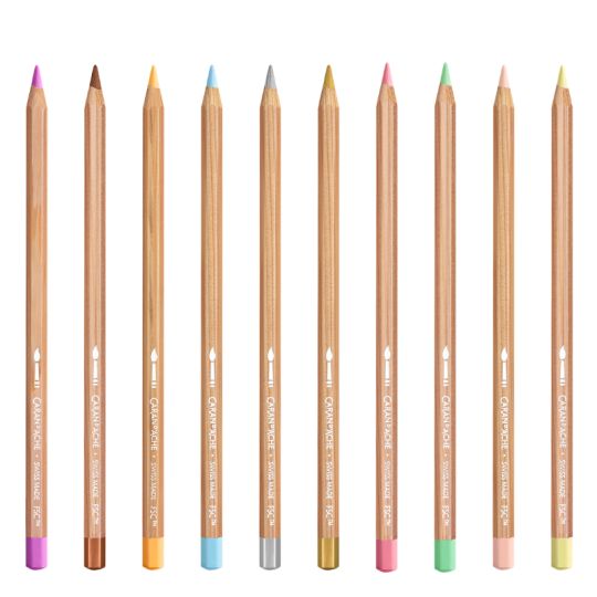 Coffret édition spéciale Toile de Jouy 10 crayons aquarellables en carton Caran d'Ache