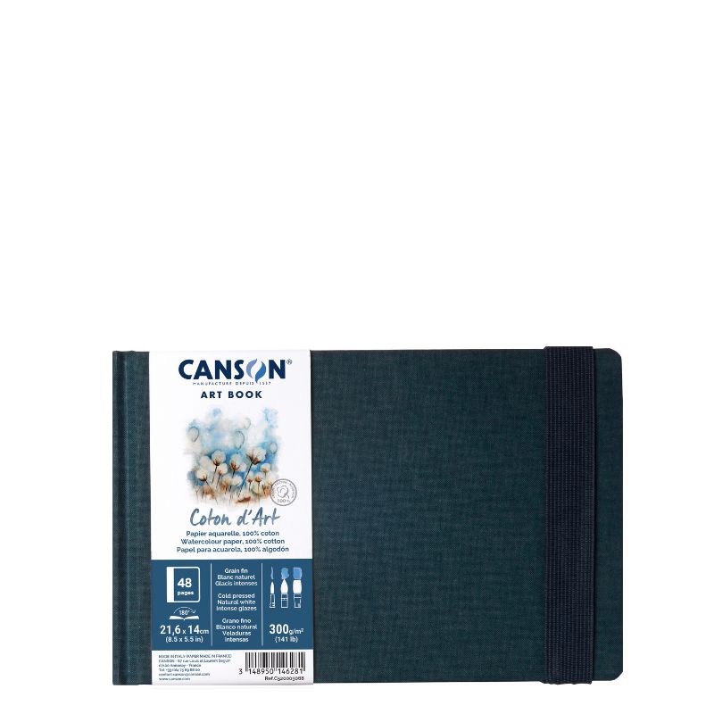 Carnet Coton d'Art 21,6x14 300g 24 f grain fin Canson