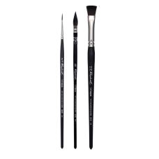 Set 3 pinceaux aquarelle Softaqua rond, lavis et plat Raphaël