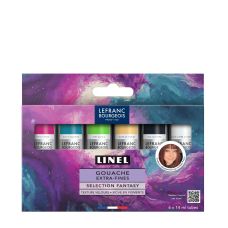 Coffret Sélection Fantasy Pawm 6 tubes 14ml gouache linel en carton Lefranc Bourgeois