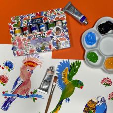 Coffret Sélection Design Carole Rampinetta 6 tubes 14ml gouache linel en carton Lefranc Bourgeois