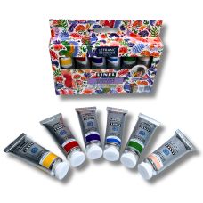 Coffret Sélection Design Carole Rampinetta 6 tubes 14ml gouache linel en carton Lefranc Bourgeois