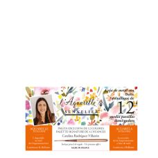 Palette signature Catalina Rodríguez Villazón 12 ½ godets + 1 pinceau Le Voyageur Sennelier