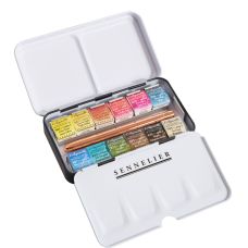 Palette signature Catalina Rodríguez Villazón 12 ½ godets + 1 pinceau Le Voyageur Sennelier