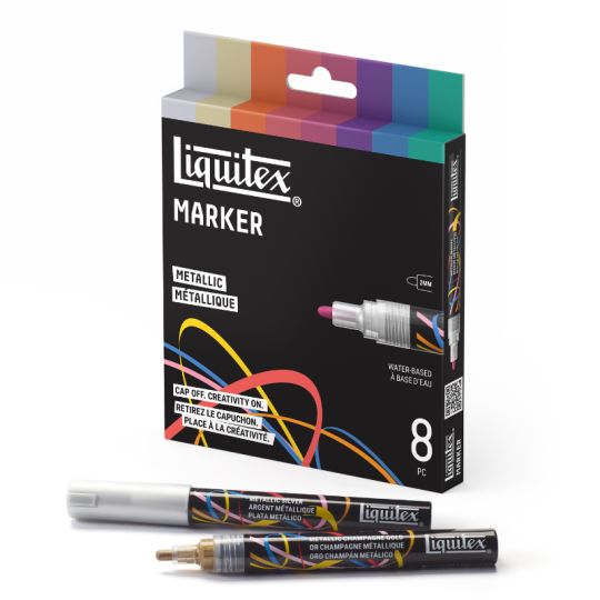 Coffret Metallic 8 marqueurs acryliques 2 mm Liquitex